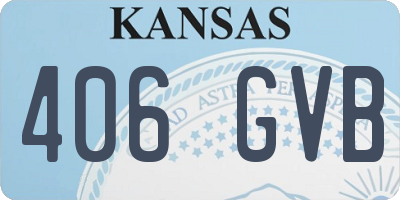 KS license plate 406GVB