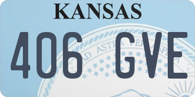 KS license plate 406GVE