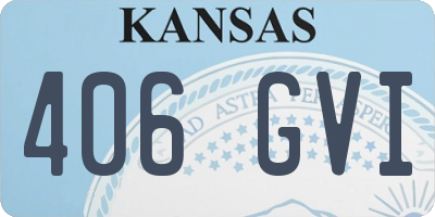 KS license plate 406GVI