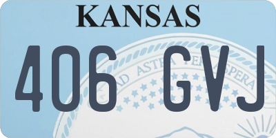 KS license plate 406GVJ