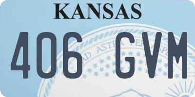 KS license plate 406GVM