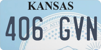 KS license plate 406GVN