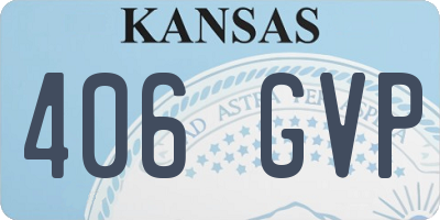KS license plate 406GVP