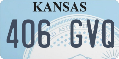 KS license plate 406GVQ