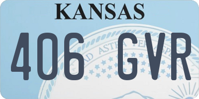 KS license plate 406GVR