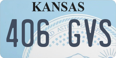 KS license plate 406GVS