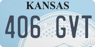 KS license plate 406GVT