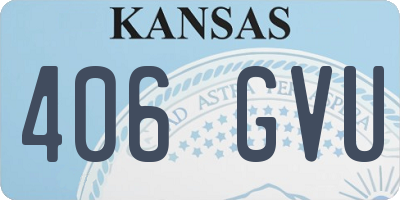 KS license plate 406GVU