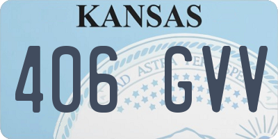 KS license plate 406GVV