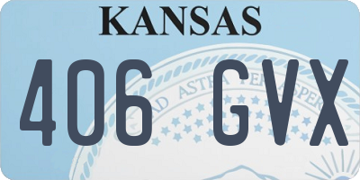 KS license plate 406GVX
