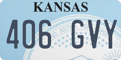 KS license plate 406GVY
