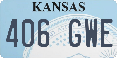 KS license plate 406GWE