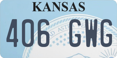 KS license plate 406GWG