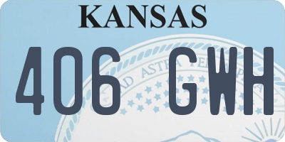 KS license plate 406GWH