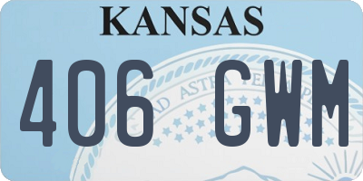 KS license plate 406GWM