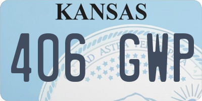 KS license plate 406GWP