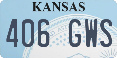 KS license plate 406GWS