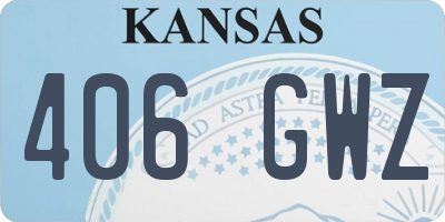 KS license plate 406GWZ