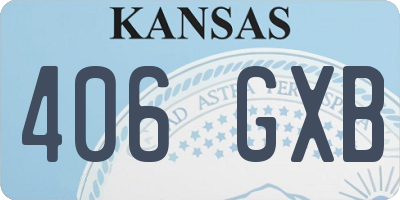KS license plate 406GXB