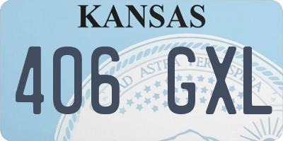 KS license plate 406GXL