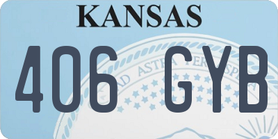 KS license plate 406GYB