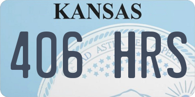 KS license plate 406HRS