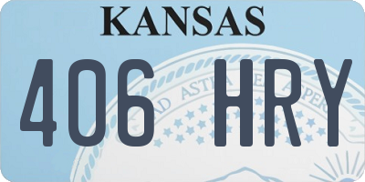 KS license plate 406HRY