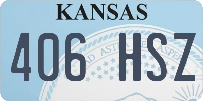 KS license plate 406HSZ