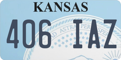 KS license plate 406IAZ