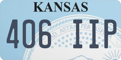 KS license plate 406IIP