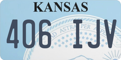 KS license plate 406IJV