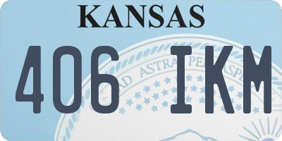 KS license plate 406IKM