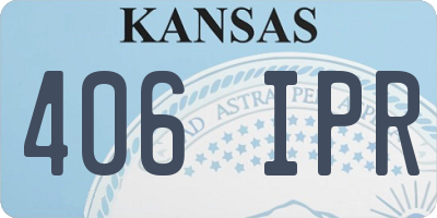 KS license plate 406IPR