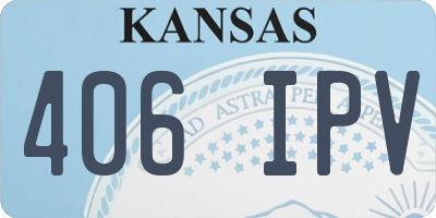 KS license plate 406IPV