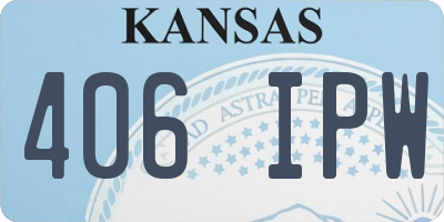 KS license plate 406IPW