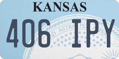 KS license plate 406IPY