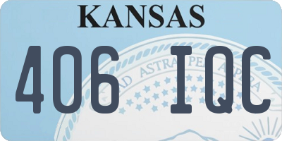 KS license plate 406IQC