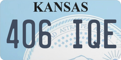 KS license plate 406IQE