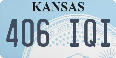 KS license plate 406IQI