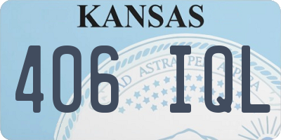 KS license plate 406IQL