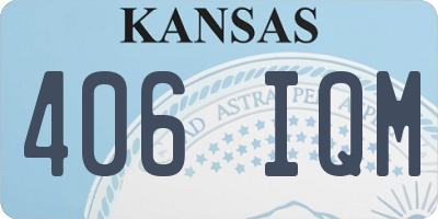 KS license plate 406IQM