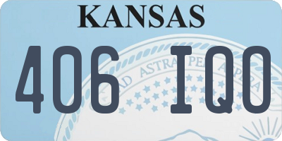 KS license plate 406IQO