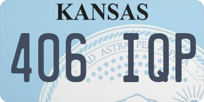 KS license plate 406IQP