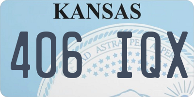 KS license plate 406IQX