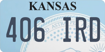 KS license plate 406IRD