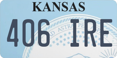 KS license plate 406IRE
