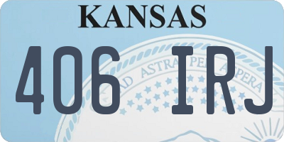 KS license plate 406IRJ