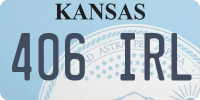 KS license plate 406IRL