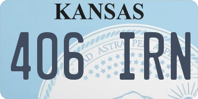 KS license plate 406IRN