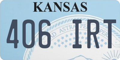 KS license plate 406IRT